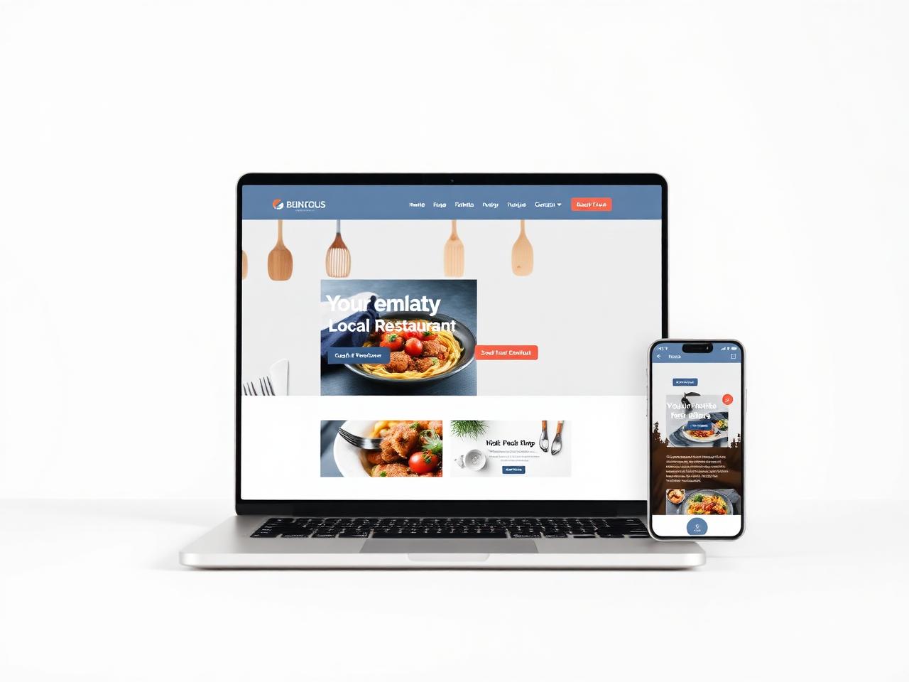 Mockup di un sito web Athru Studio su laptop e smartphone